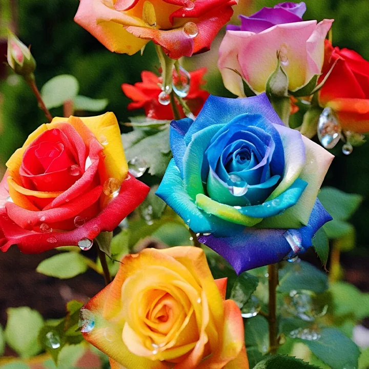 Bunte Rosen - Blumen des Glücks