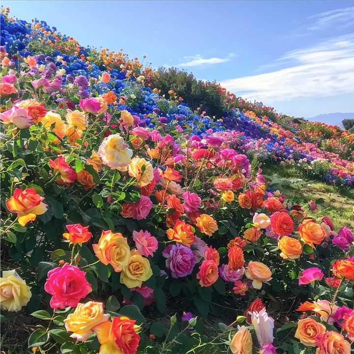 Bunte Rosen - Blumen des Glücks