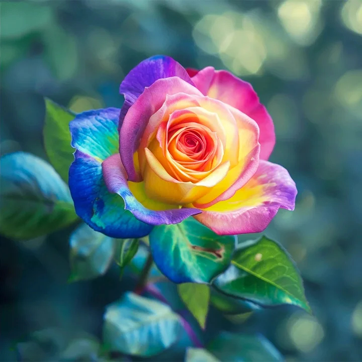 Bunte Rosen - Blumen des Glücks