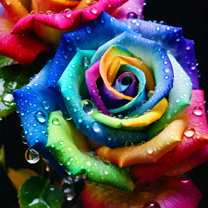 Bunte Rosen - Blumen des Glücks