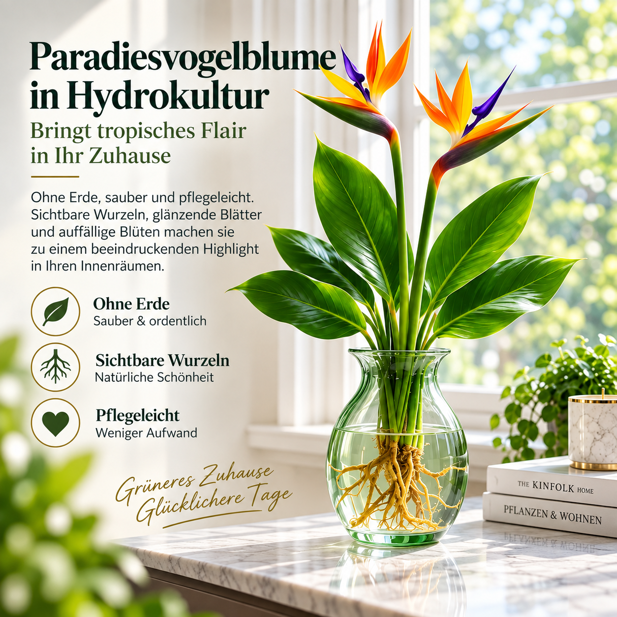 🕊️Die hydroponische Anzucht von Paradiesvogelblumen, von der Knolle bis zur Blüte, ist unglaublich therapeutisch