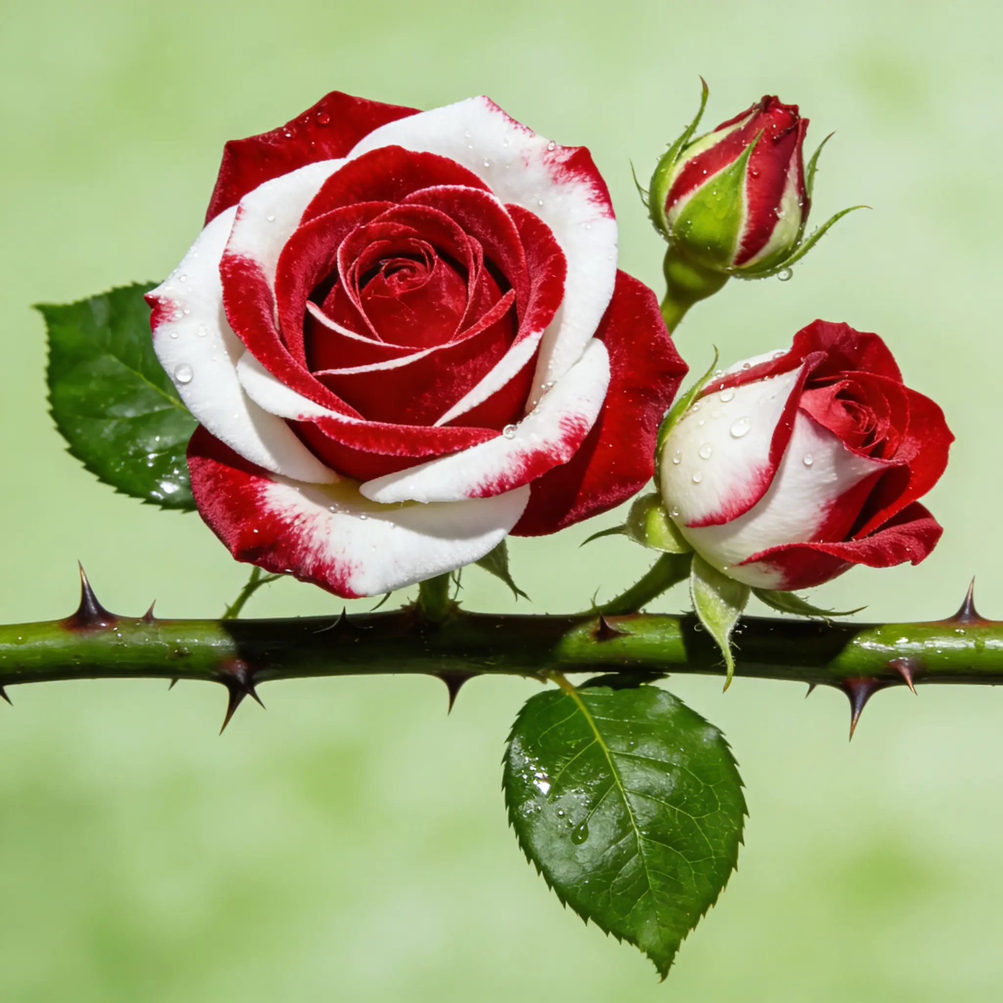 🌹2026 Neuheit – Zwillings-Rot-Weiß-Rose