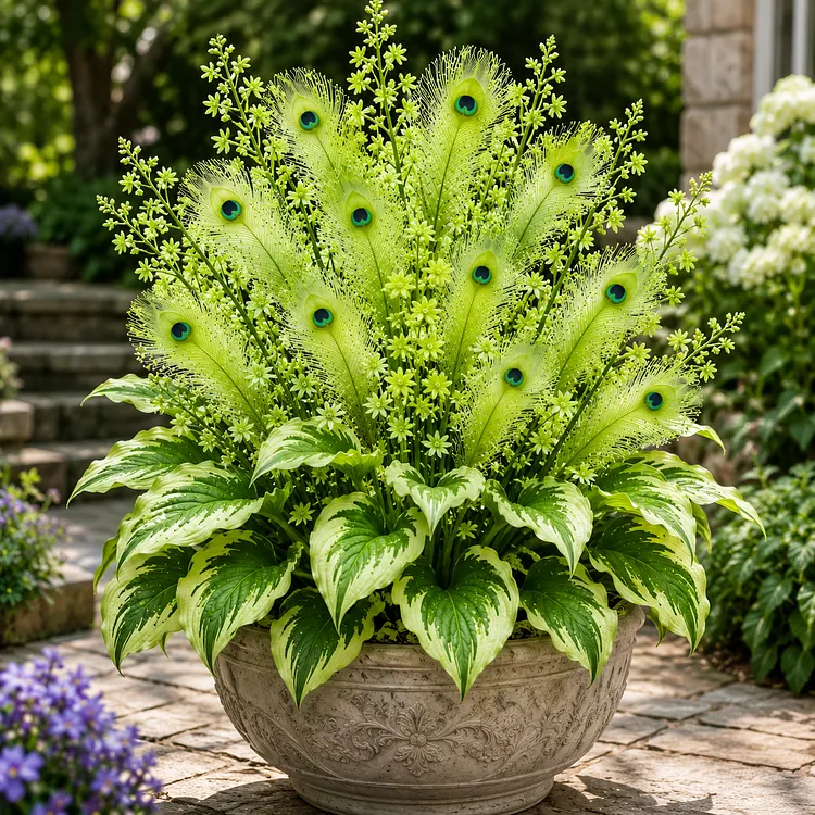 🏠🦚 Funkien Zwiebeln der Sorte „Pfauenblume“ 💥 Atemberaubende Farben, die jedem Raum erhellen