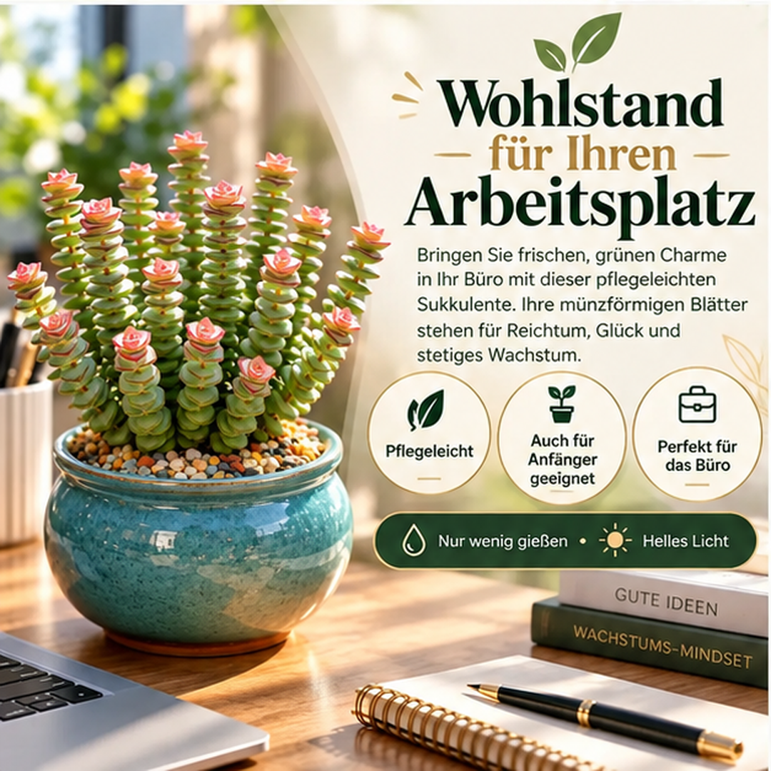 💰 Money Plant Succulent – A Little Green Charm for Luck and Prosperity 🌿