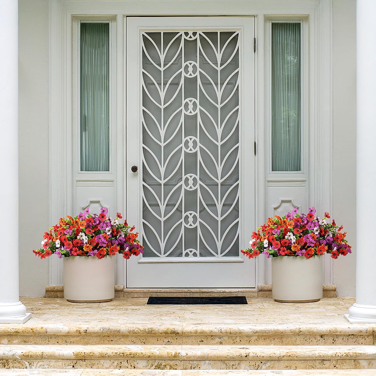 Artificial Violet Bouquet Plant with Ground