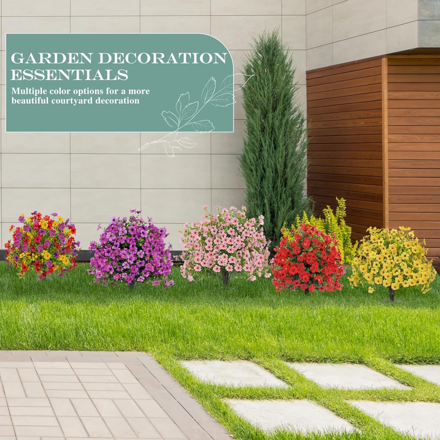 Artificial Violet Bouquet Plant with Ground