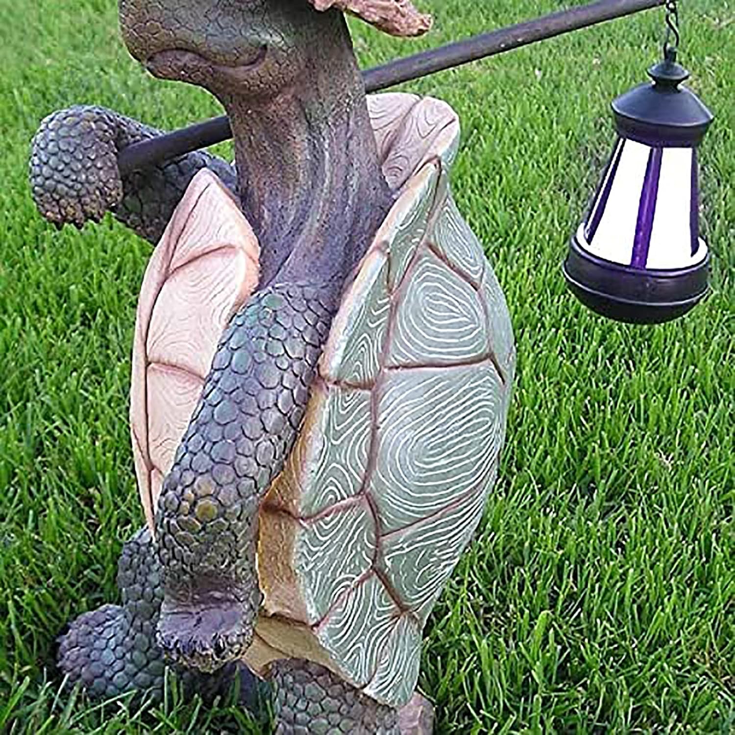 Turtle Garden Figure, Small Resin Turtle Statue, Adventure Hiking Turtle Statue, Art Turtle Ornament for Office Home Yard Lawn Garden Decoration Single Turtle 17 x 7 x 6 cm (7 x 3 x 2 inches)