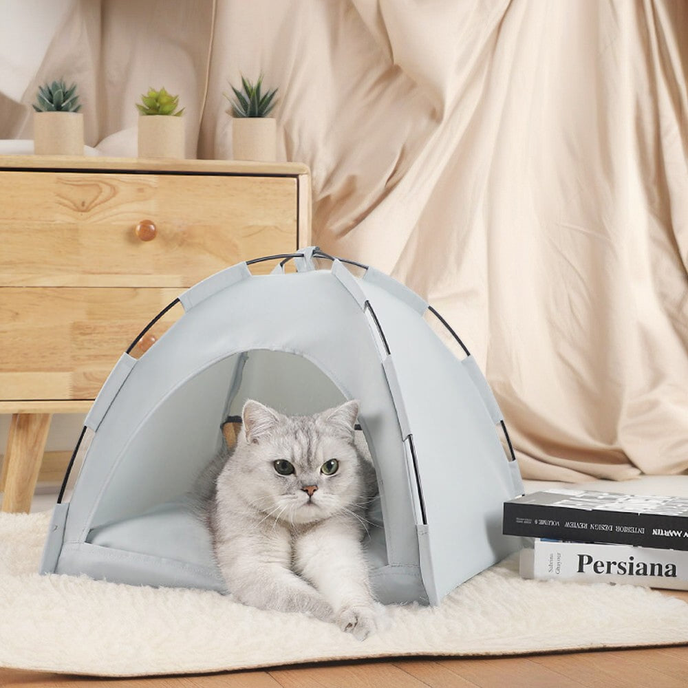 Letto per tenda pieghevole per gatti da campeggio interno-Barkmow