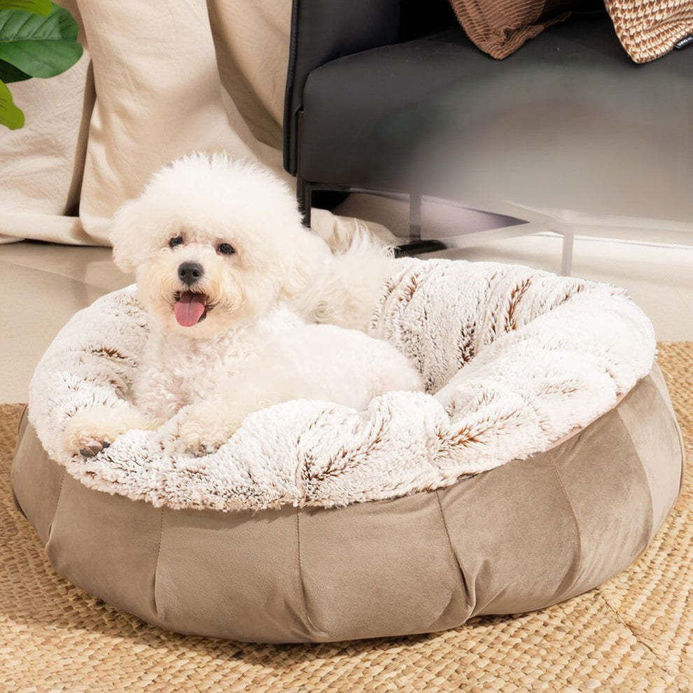 Letto per cani ortopedico calmante in velluto olandese di lusso super morbido-Barkmow
