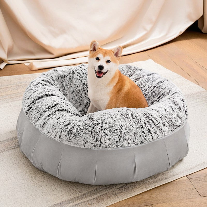 Letto per cani ortopedico calmante in velluto olandese di lusso super morbido-Barkmow