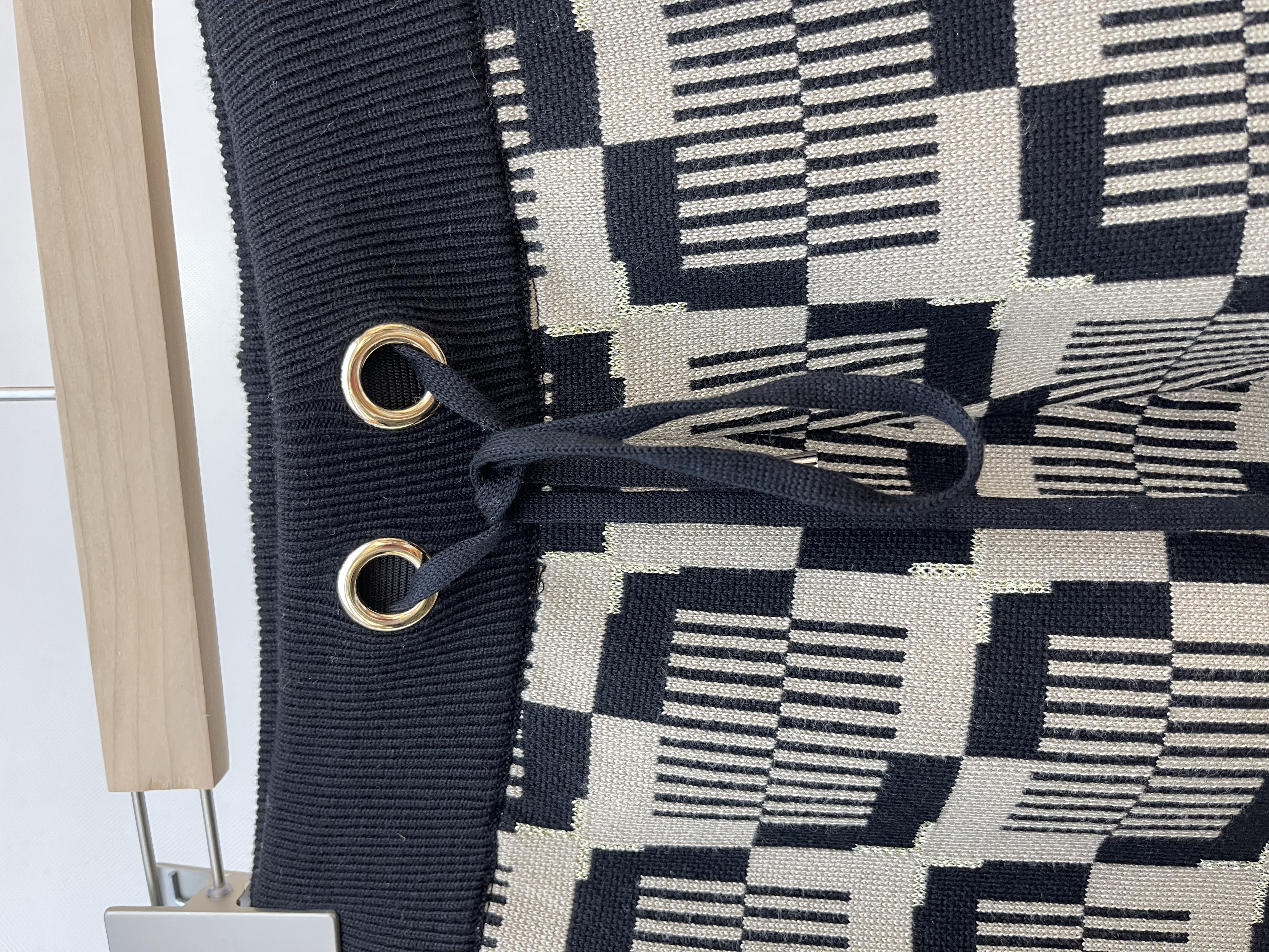 Geometric - Print Knit Cardigan and Skirt Set