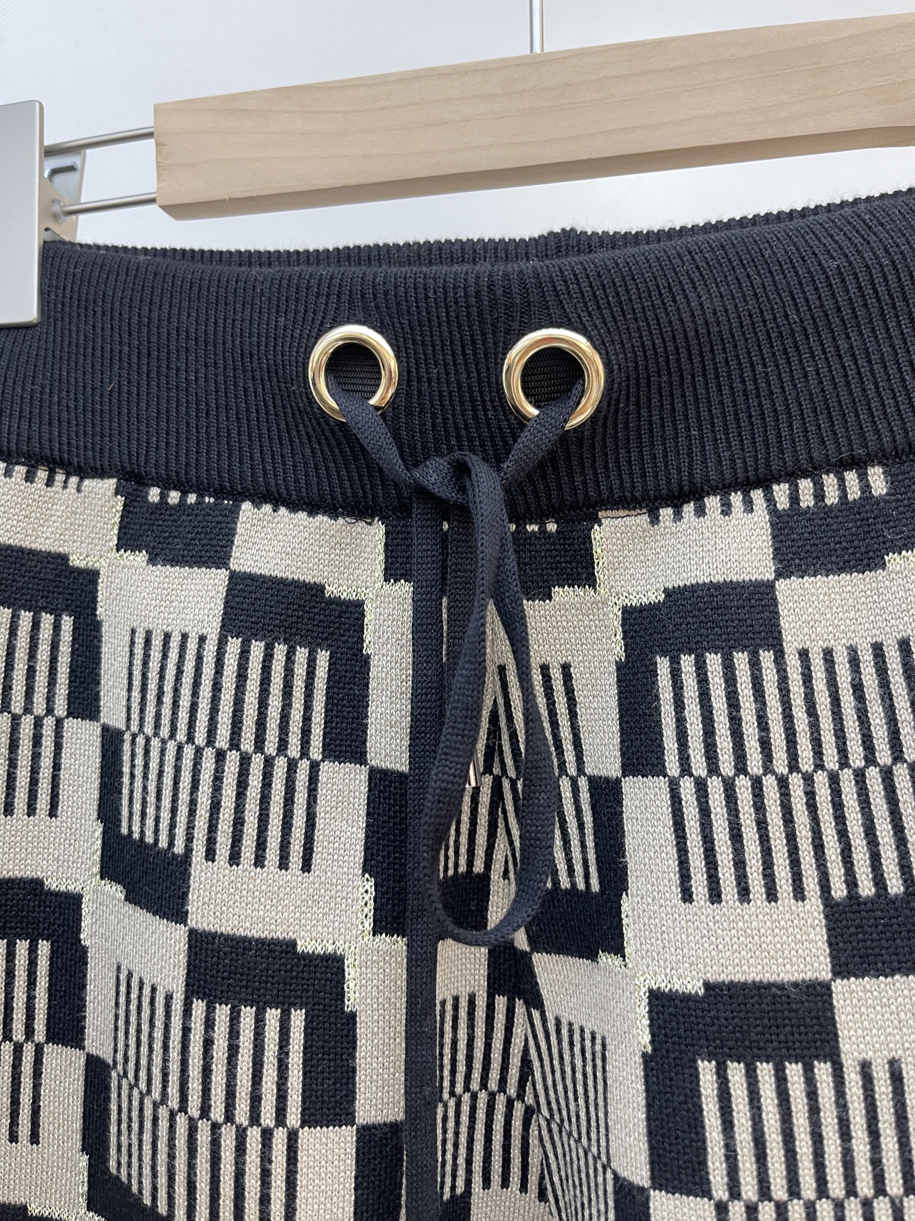 Geometric - Print Knit Cardigan and Skirt Set