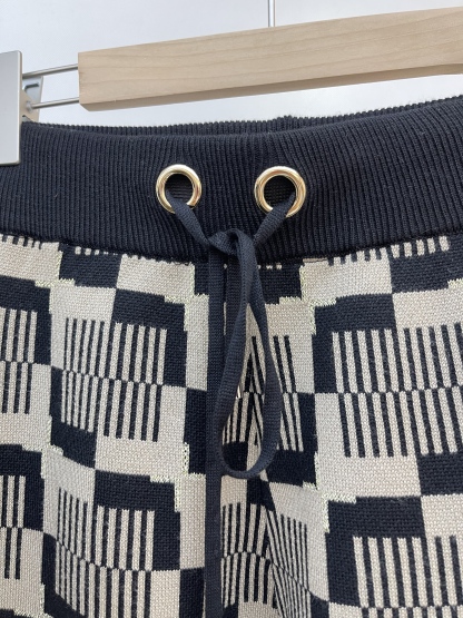 Geometric - Print Knit Cardigan and Skirt Set