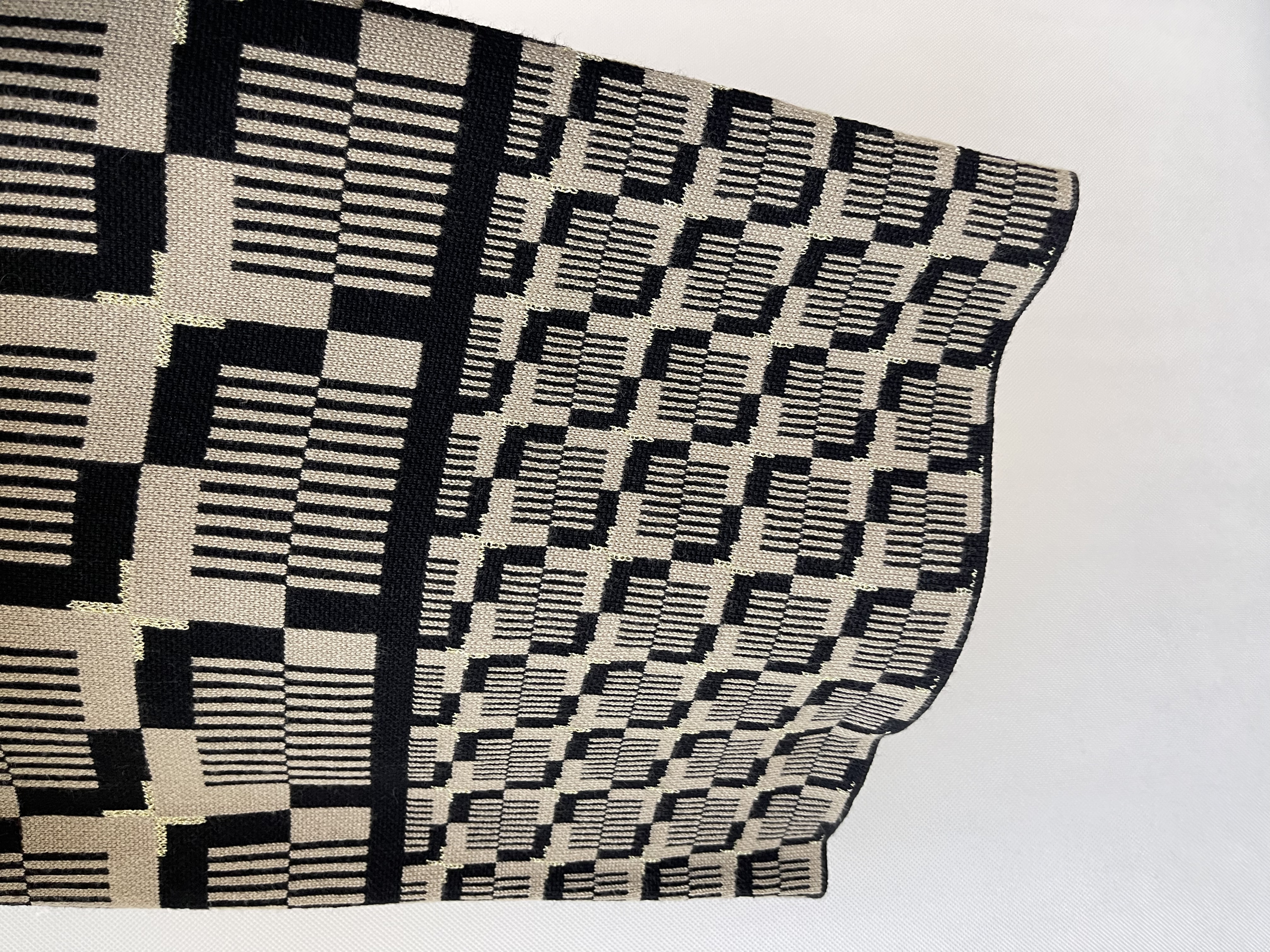 Geometric - Print Knit Cardigan and Skirt Set