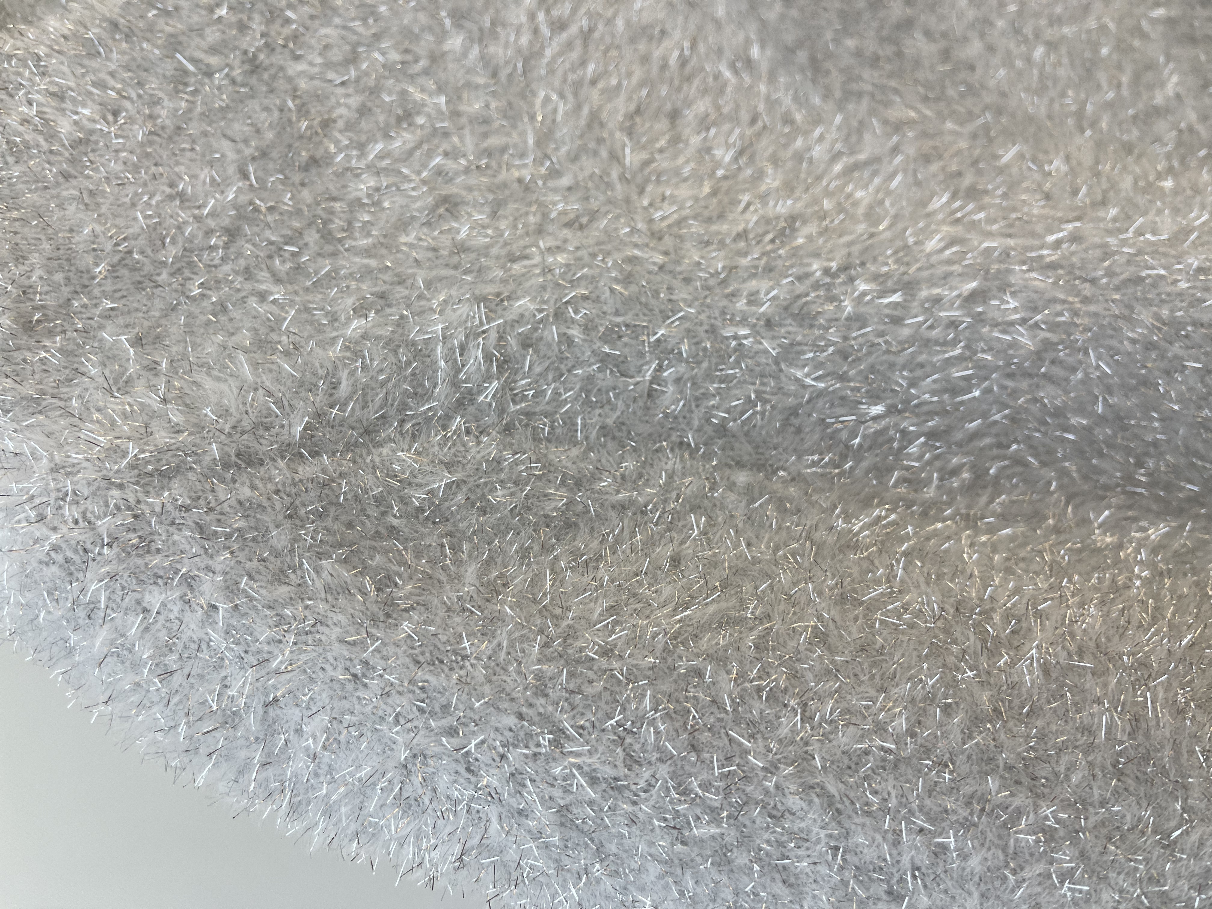 Grey Fluffy Knit Top