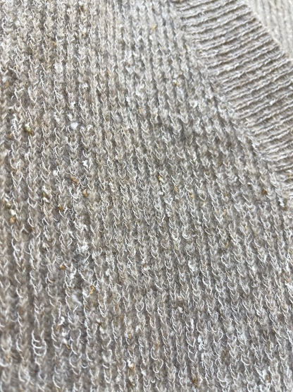 Sparkled Grey Cropped Cardigan with V - neck