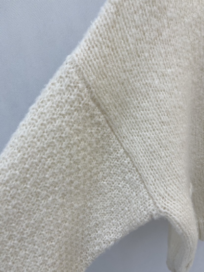 Handmade Flower - Decorated Knit Pullover