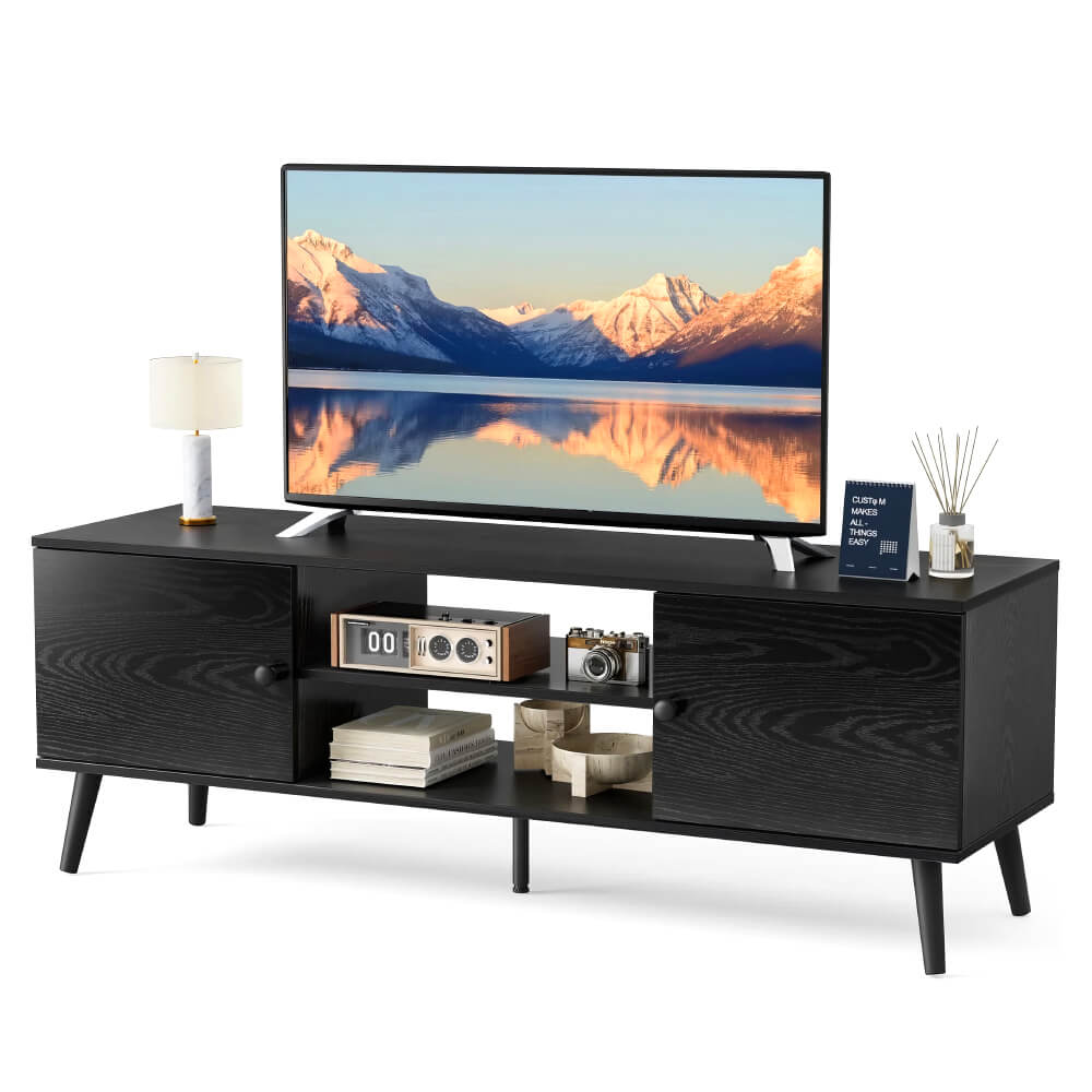 Modern TV Stand for 55 60 inch TV Media Console Table with Storage