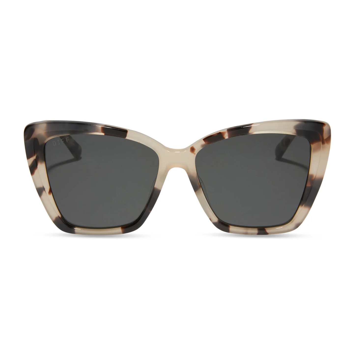 BECKY II - CREAM TORTOISE + PINK MIRROR SUNGLASSES