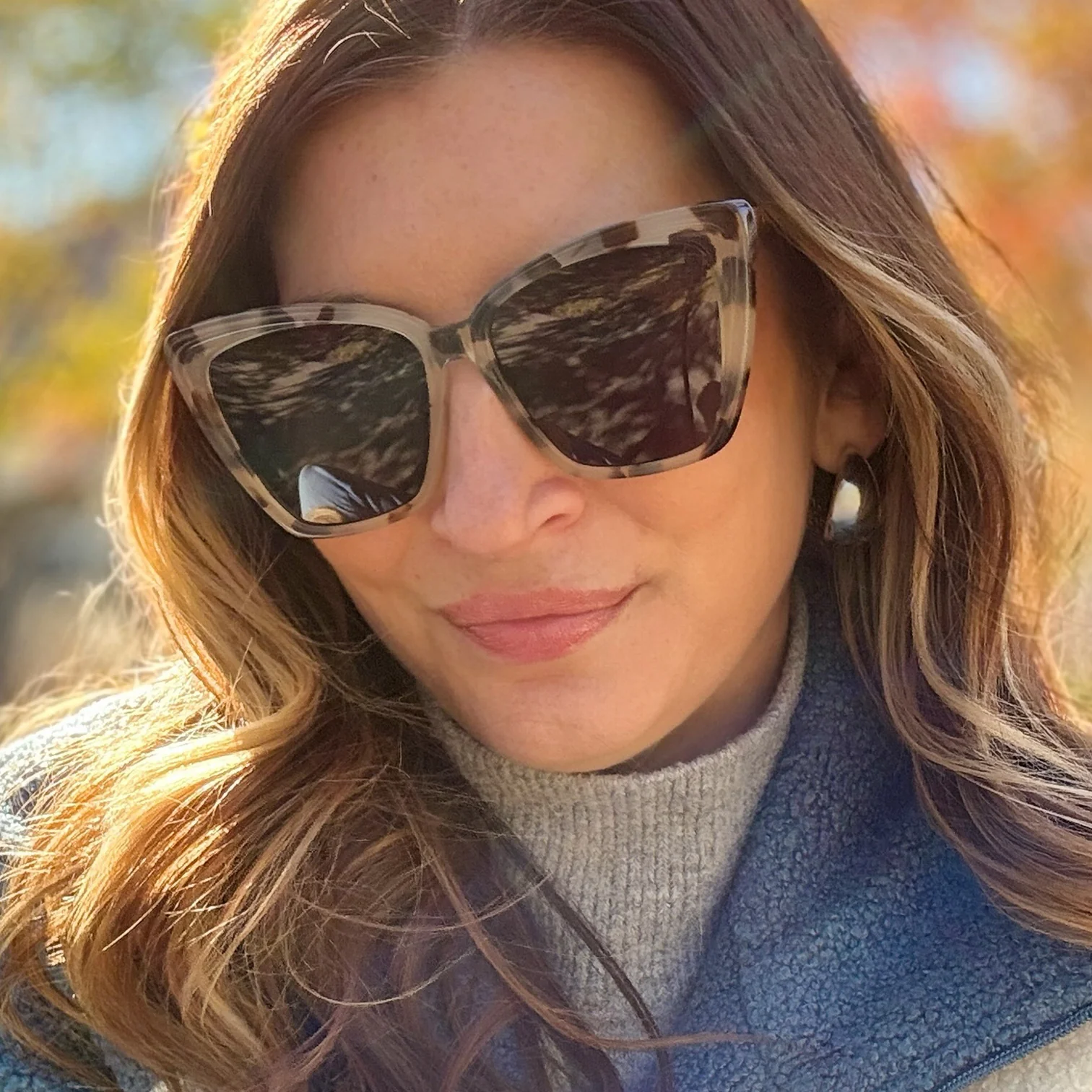 BECKY II - CREAM TORTOISE + PINK MIRROR SUNGLASSES