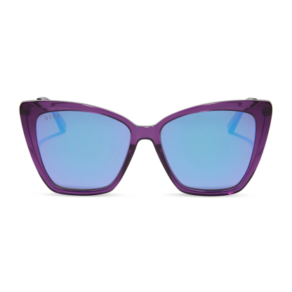 BECKY II - CREAM TORTOISE + PINK MIRROR SUNGLASSES