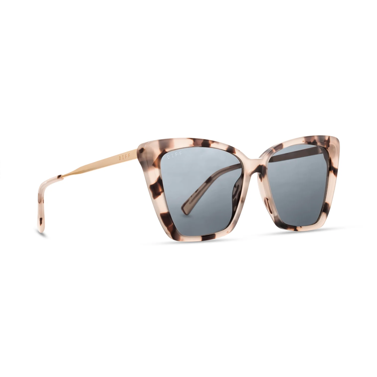 BECKY II - CREAM TORTOISE + PINK MIRROR SUNGLASSES