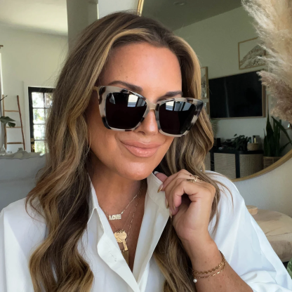 BECKY II - CREAM TORTOISE + PINK MIRROR SUNGLASSES