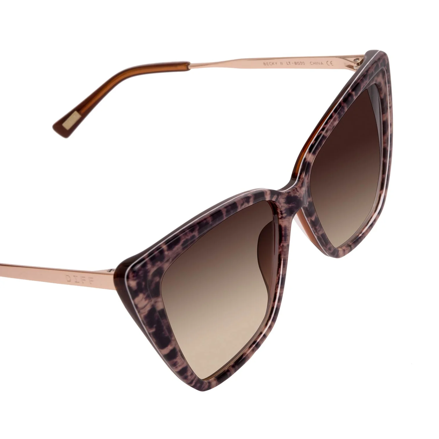 BECKY II - CREAM TORTOISE + PINK MIRROR SUNGLASSES
