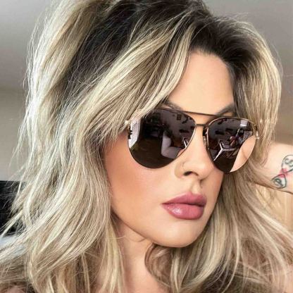 TATE - ROSE GOLD + CHERRY BLOSSOM MIRROR SUNGLASSES