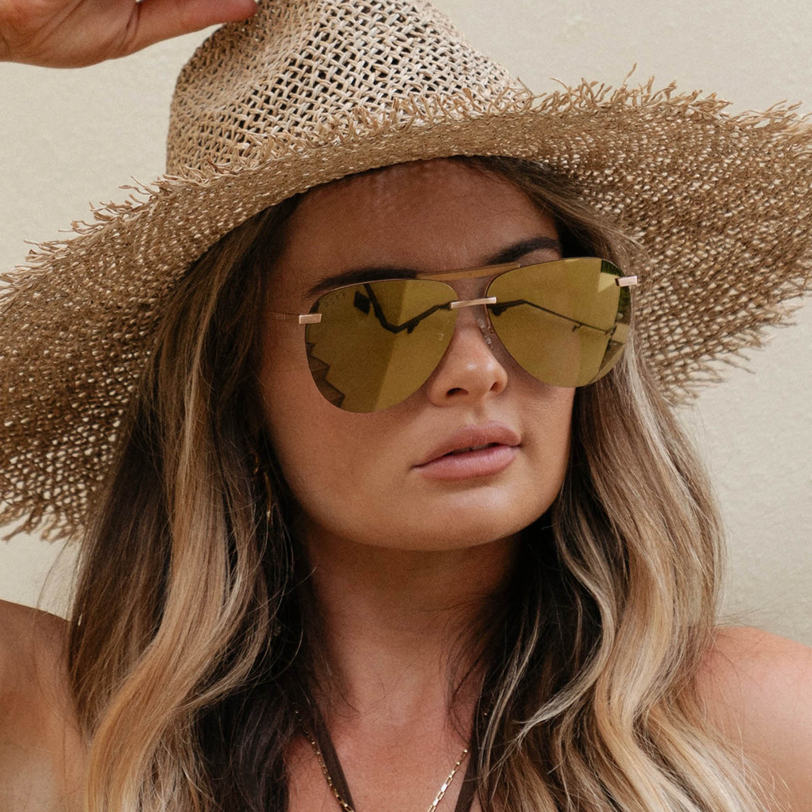 TAHOE - BRUSHED GOLD + GOLD MIRROR SUNGLASSES