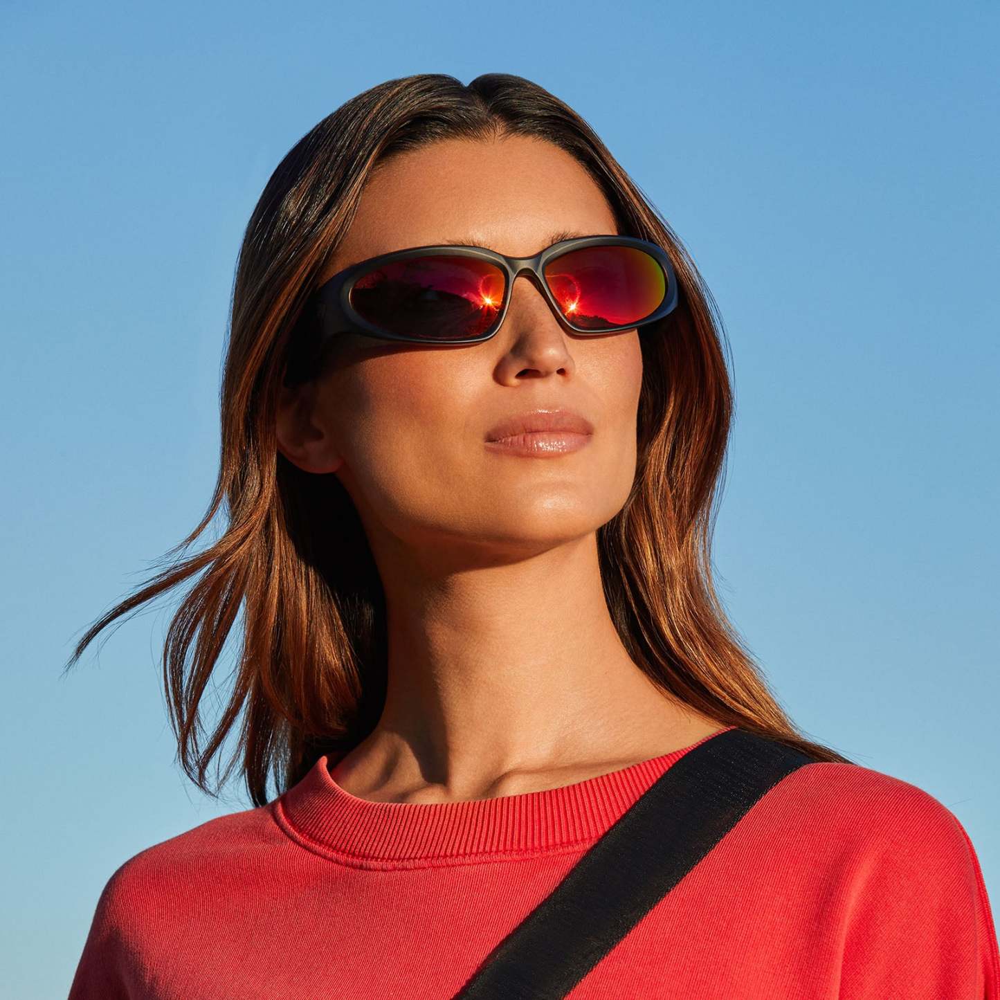 SIDE OUT - MATTE BLACK + SUNSET MIRROR + POLARIZED SUNGLASSES