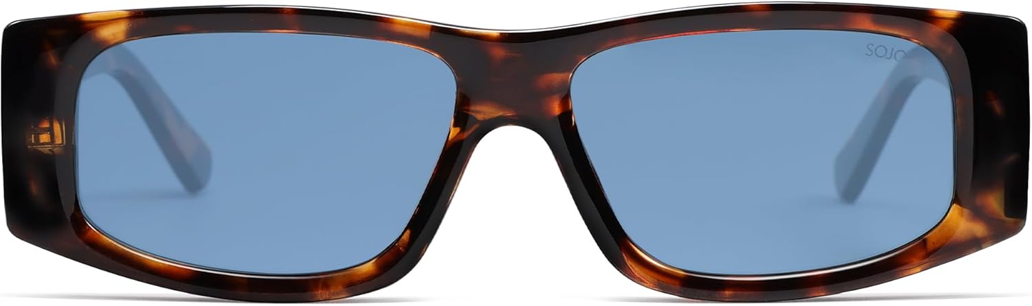 SOthtJOS Trendy Y2K Rectangle Polarized Sunglasses for Women Men Fashion Designer Rave Sunglasses SJ2228