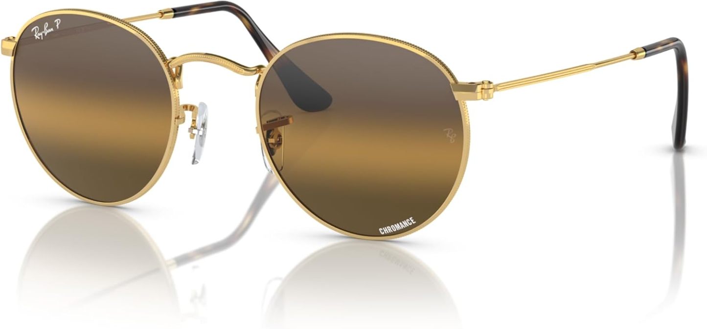 Rthtay-Bthtan RB3447 Round Metal Sunglasses
