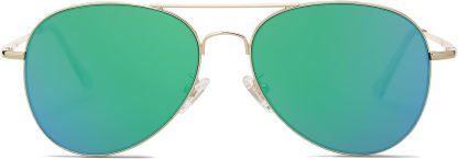 SOthtJOS Classic Aviator Sunglasses for Women Men Metal Spring Hinges SJ1030