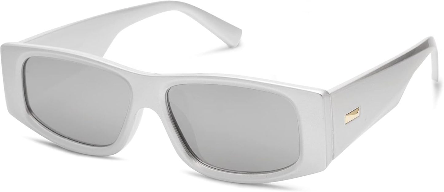 SOthtJOS Trendy Y2K Rectangle Polarized Sunglasses for Women Men Fashi