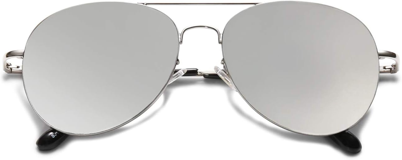 SOthtJOS Classic Aviator Sunglasses for Women Men Metal Spring Hinges SJ1030