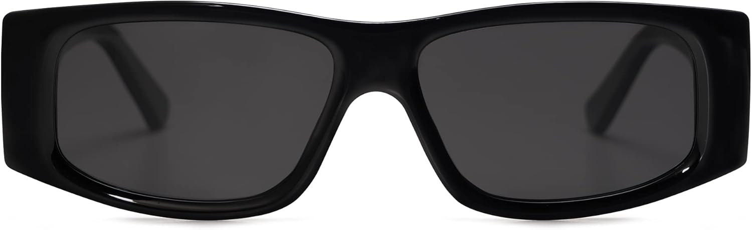 SOthtJOS Trendy Y2K Rectangle Polarized Sunglasses for Women Men Fashion Designer Rave Sunglasses SJ2228