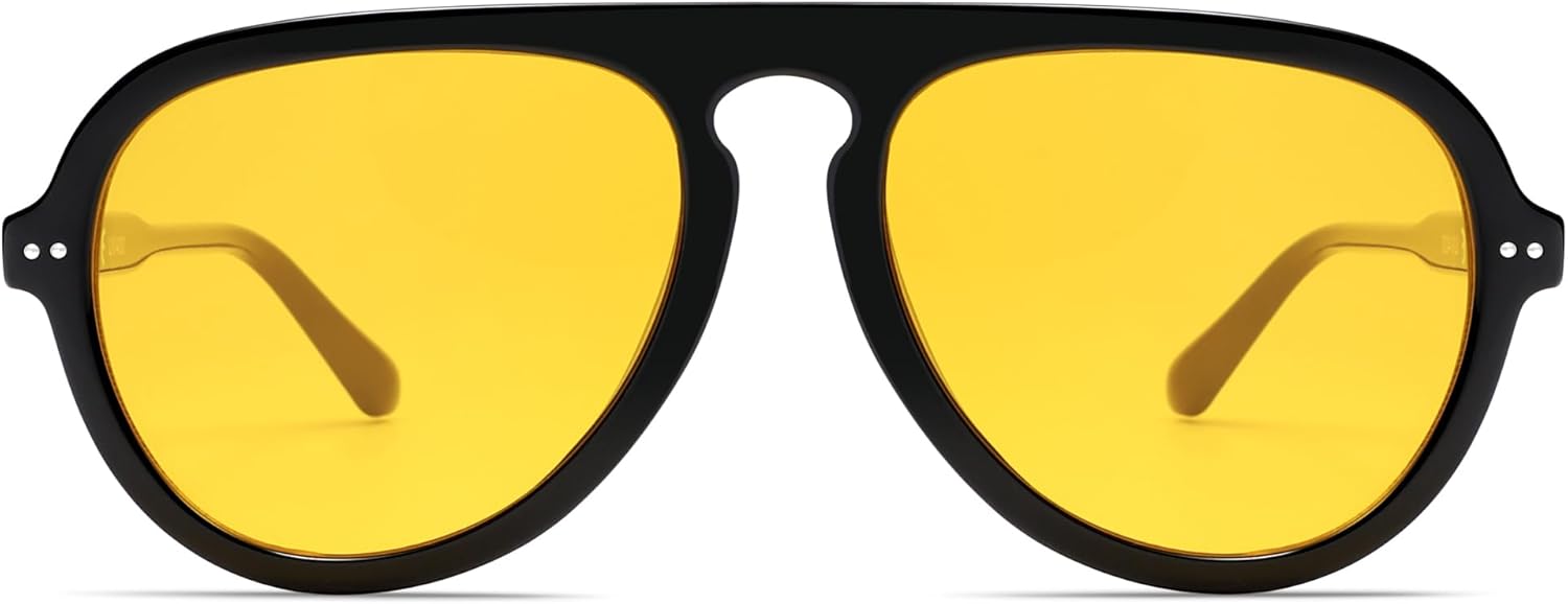 SOthtJOS Retro Aviator Sunglasses Womens Mens Vintage Plastic Frame Shades Lentes De Sol Para Mujer SJ2255