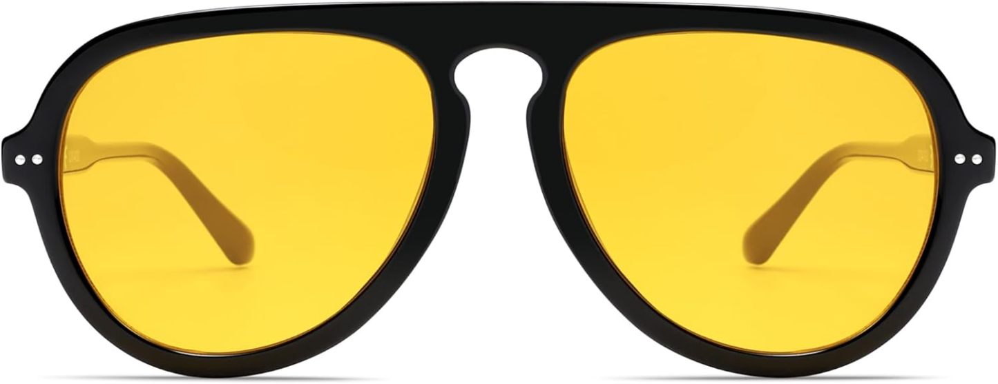 SOthtJOS Retro Aviator Sunglasses Womens Mens Vintage Plastic Frame Shades Lentes De Sol Para Mujer SJ2255