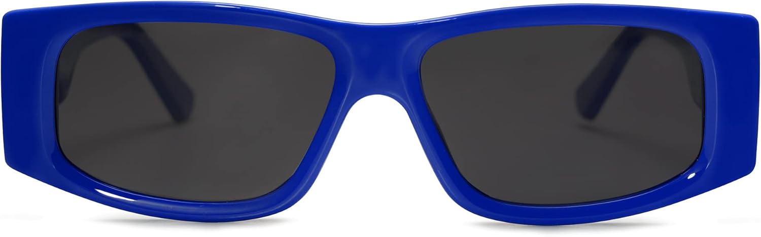 SOthtJOS Trendy Y2K Rectangle Polarized Sunglasses for Women Men Fashion Designer Rave Sunglasses SJ2228