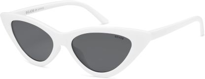 SOthtJOS Retro Vintage Narrow Cat Eye Sunglasses for Women Clout Goggles Plastic Frame SJ2044