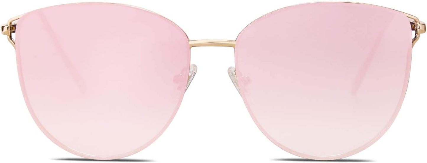 SOthtJOS Mirrored Flat Lens Fashion Sunglasses for Women SJ1085