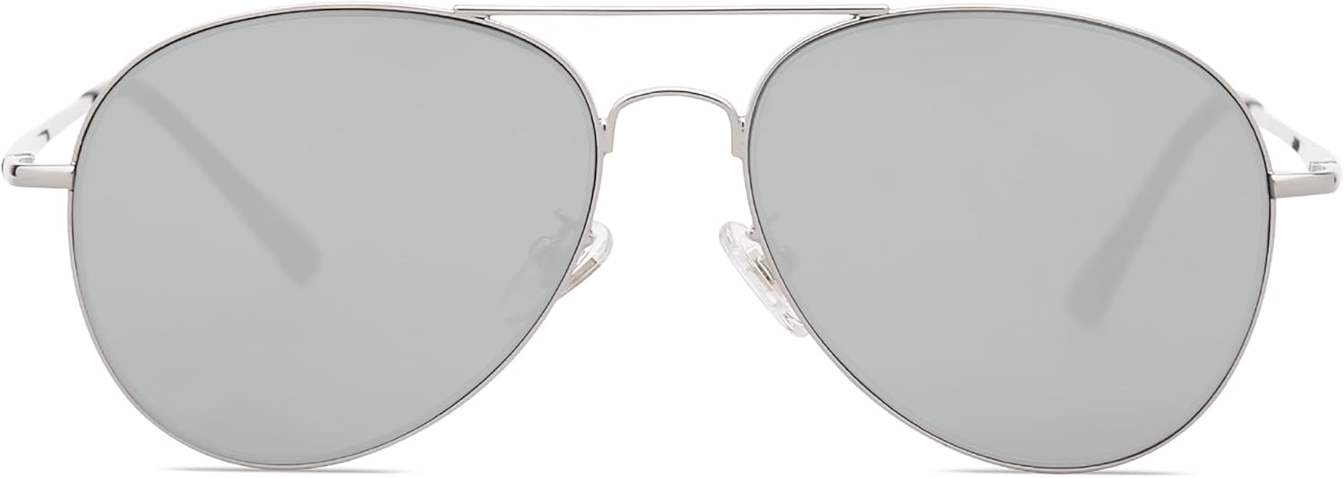 SOthtJOS Classic Aviator Sunglasses for Women Men Metal Spring Hinges SJ1030