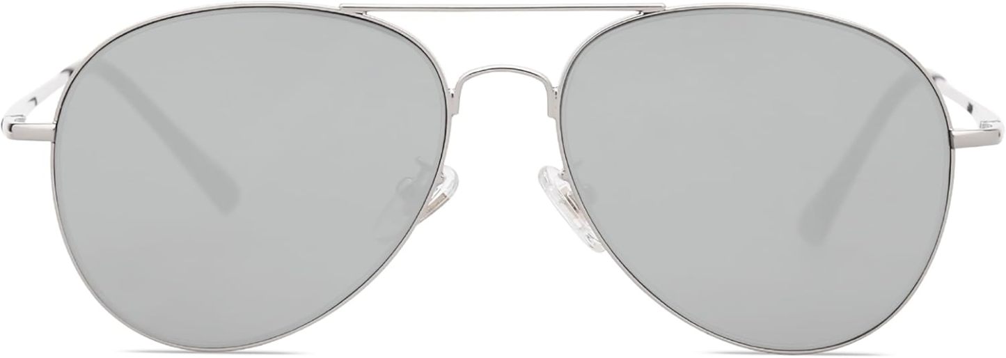 SOthtJOS Classic Aviator Sunglasses for Women Men Metal Spring Hinges SJ1030