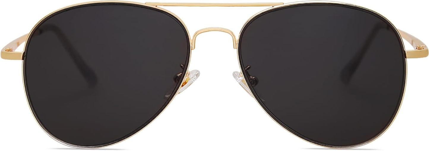 SOthtJOS Classic Aviator Sunglasses for Women Men Metal Spring Hinges SJ1030