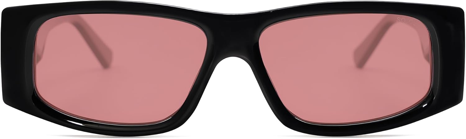 SOthtJOS Trendy Y2K Rectangle Polarized Sunglasses for Women Men Fashion Designer Rave Sunglasses SJ2228