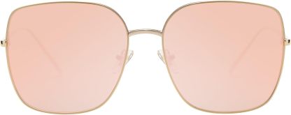 SOthtJOS Trendy Oversized Square Metal Frame Sunglasses for Women Men Retro Big Flat Lens UV Protection Sunglasses SJ1146