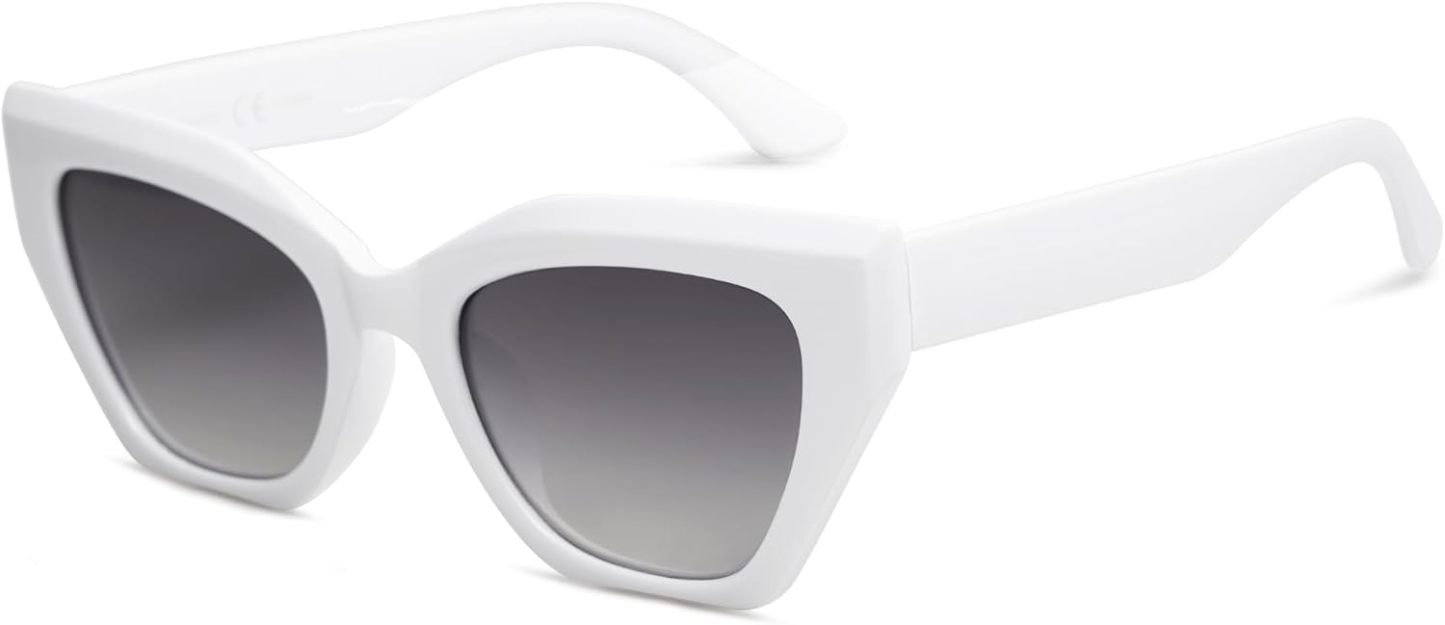 SOthtJOS Square Cat Eye Polarized Sunglasses for Women Retro Classic Vintage Trendy Cateye Shades Sunnies Gafas de sole SJ2235