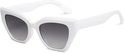 SOthtJOS Square Cat Eye Polarized Sunglasses for Women Retro Classic Vintage Trendy Cateye Shades Sunnies Gafas de sole SJ2235