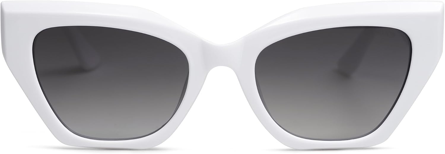 SOthtJOS Square Cat Eye Polarized Sunglasses for Women Retro Classic Vintage Trendy Cateye Shades Sunnies Gafas de sole SJ2235